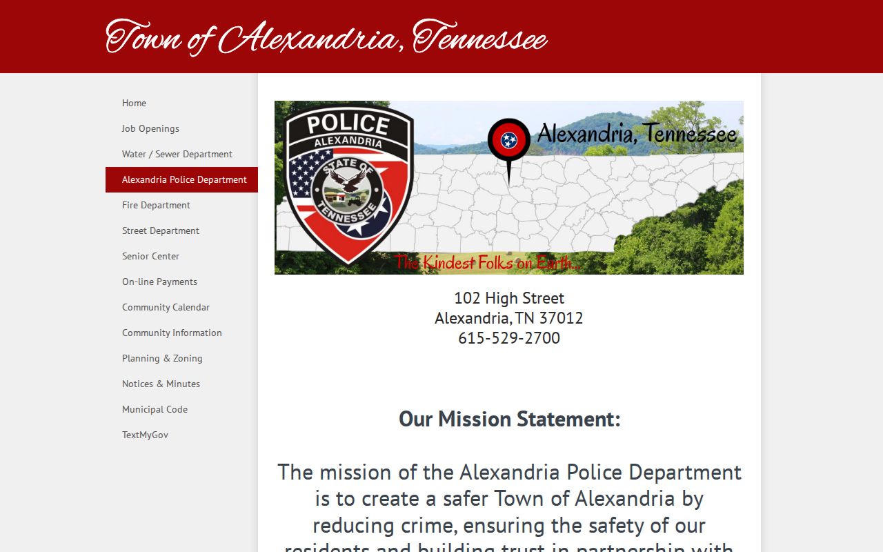 Alexandria Police Department official source for Alexandria arrest record contact details